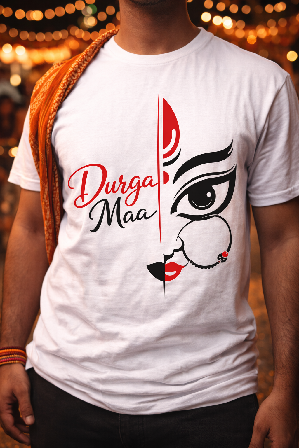 Maa Durga Graphic Print T-Shirt | Spiritual Devotional Wear