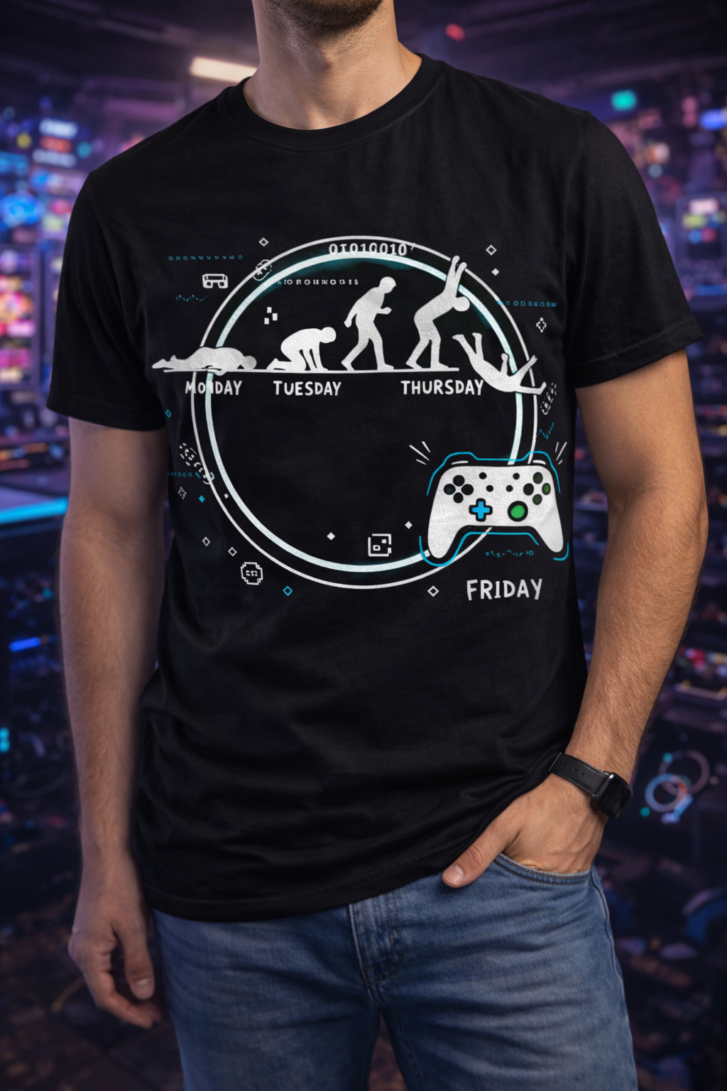 Friday Gaming Gamer Graphic Printed T-Shirt