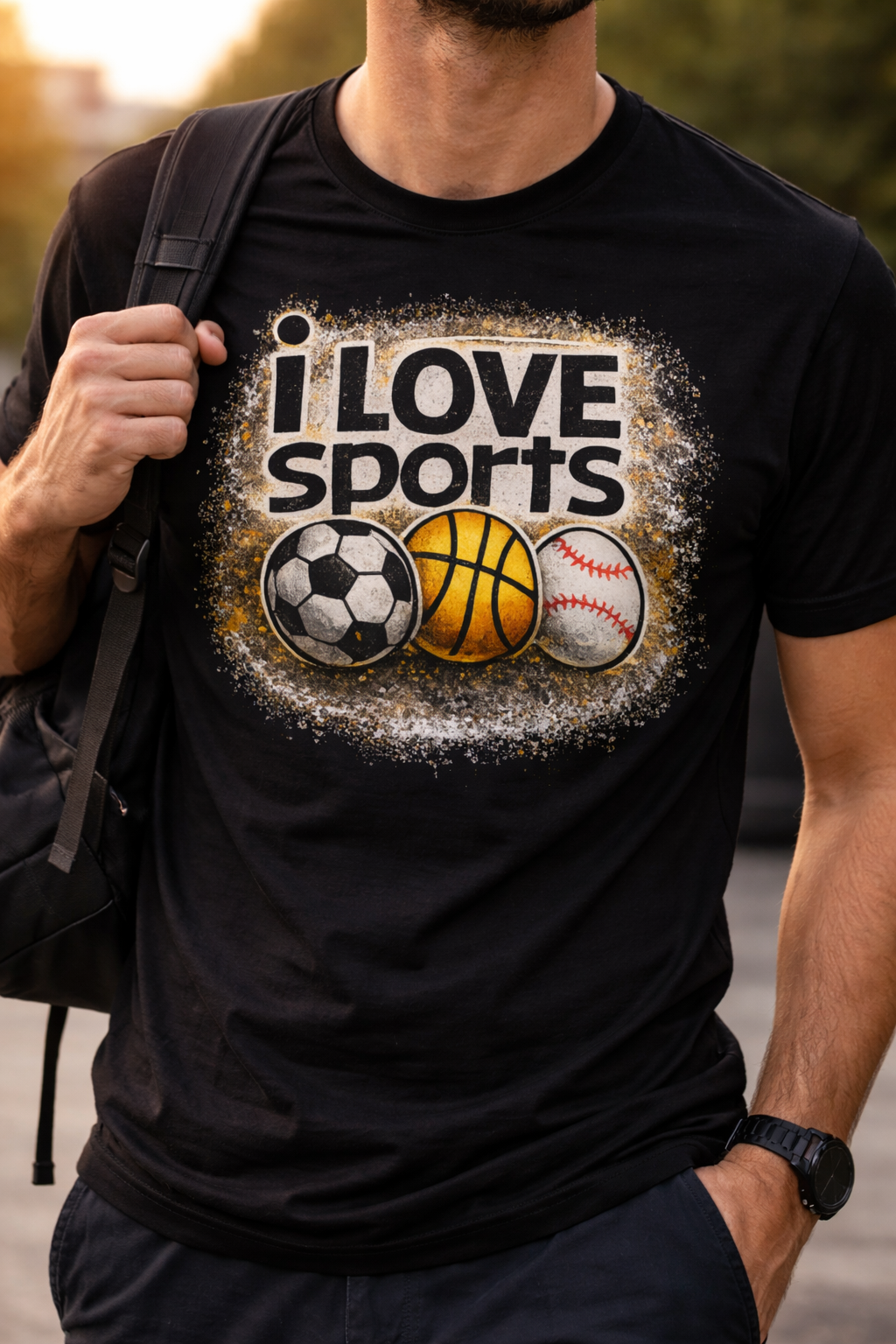 I Love Sports Graphic T-Shirt
