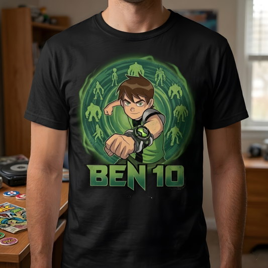 Ben 100 Cartoon Graphic Printed T-Shirt for Men