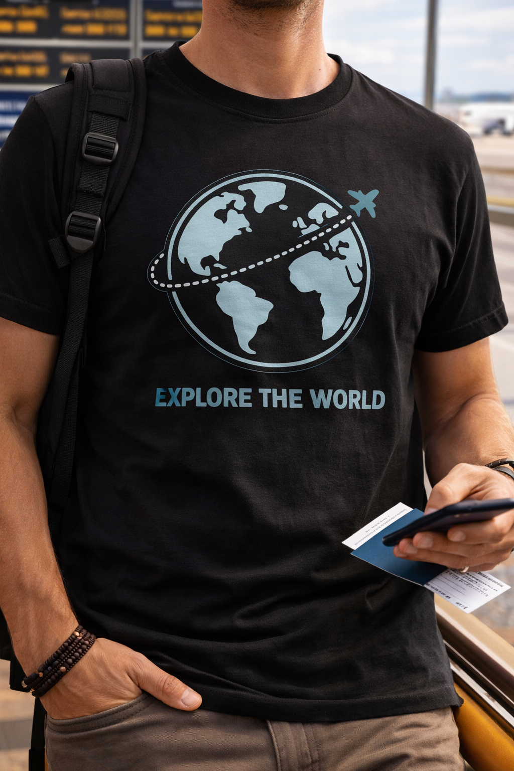 Explore The World Printed Travel Wear T-Shirt | Adventure Graphic Tee
