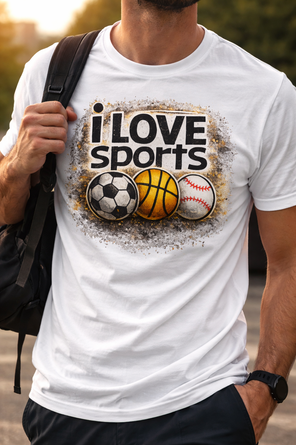 I Love Sports Graphic T-Shirt