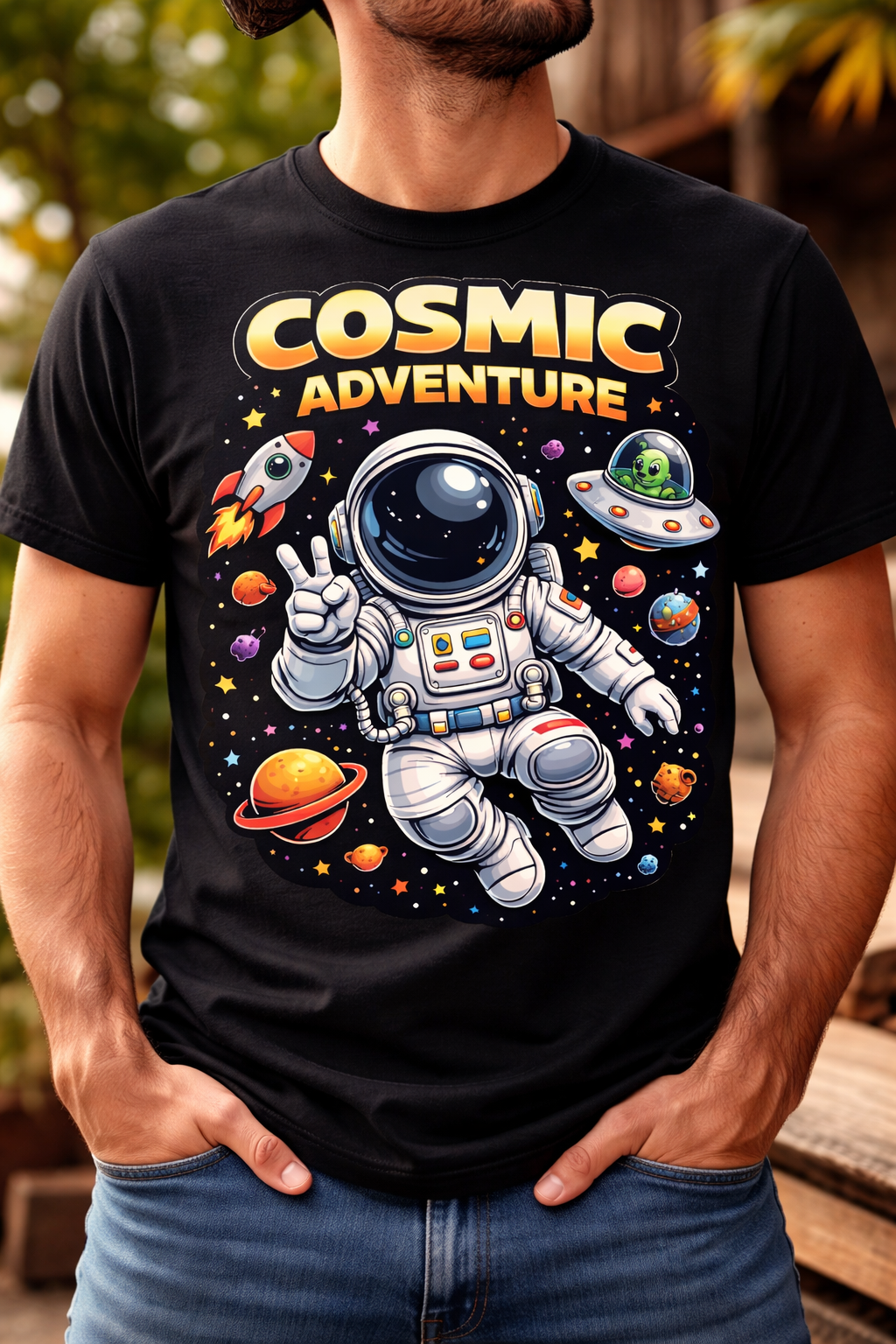 Cosmic Adventure Graphic T-Shirt