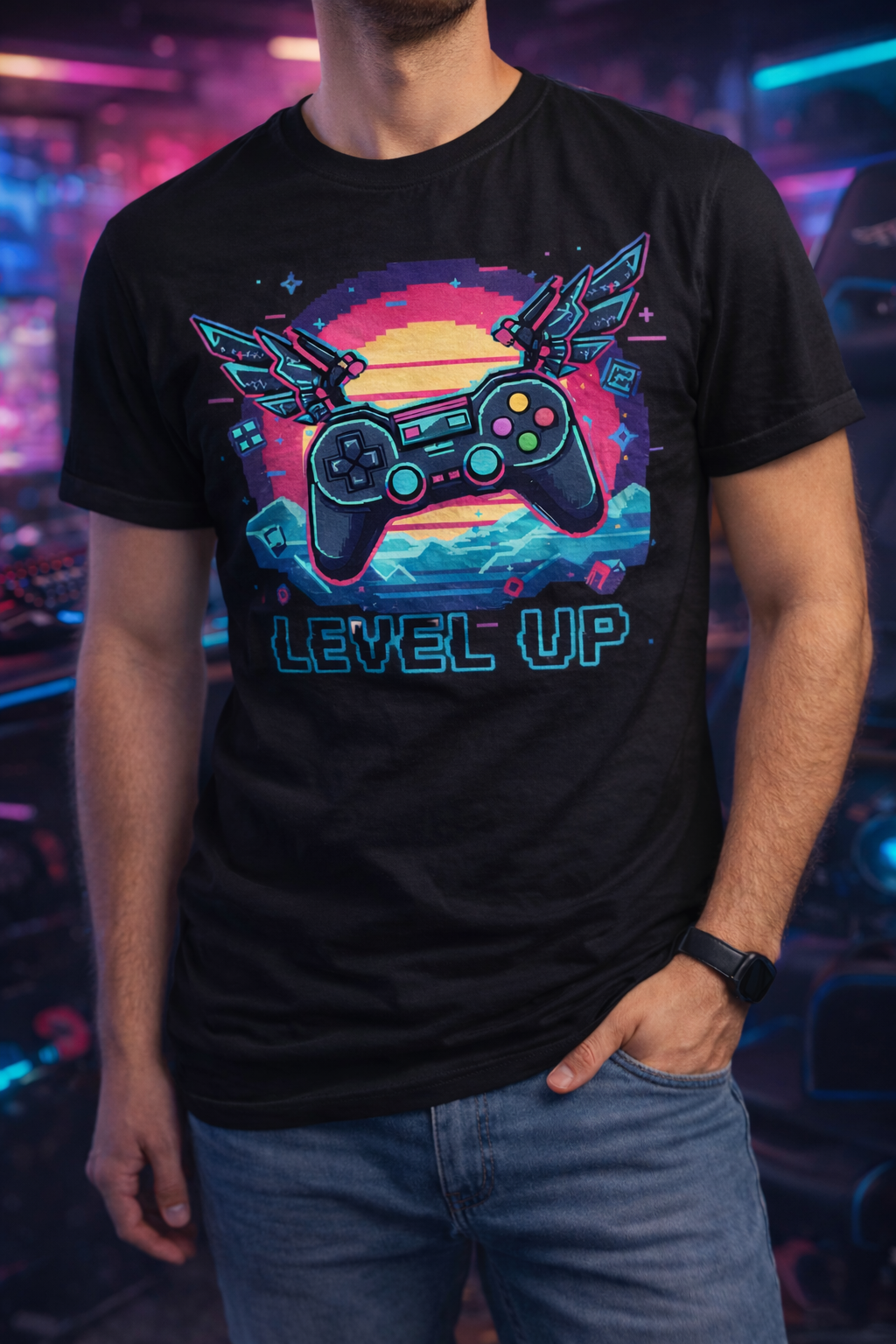 Level Up Gamer T-Shirt – Cool Gaming Graphic Tee