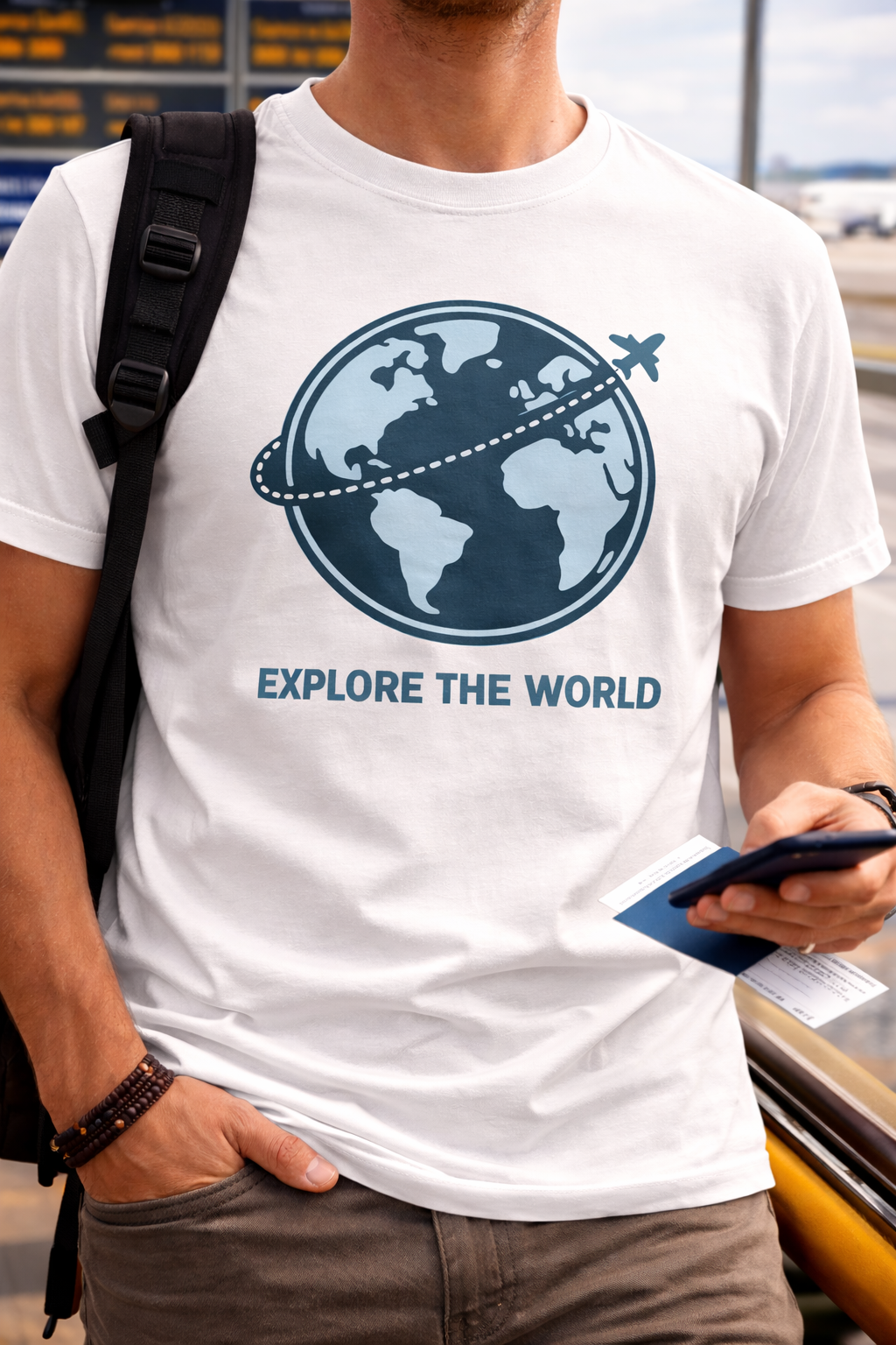 Explore The World Printed Travel Wear T-Shirt | Adventure Graphic Tee