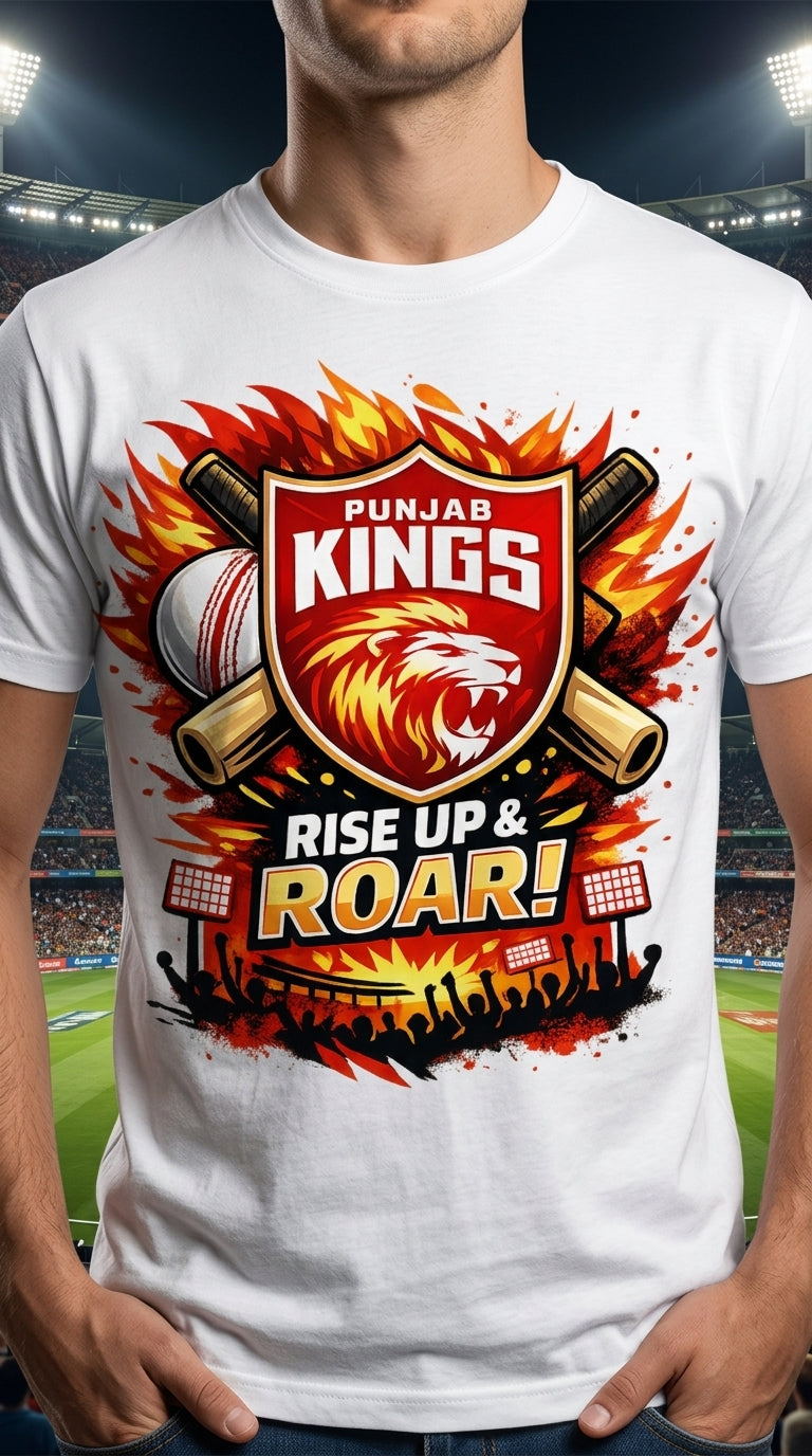 Rise Up and Roar – Punjab Kings Fan T-Shirt