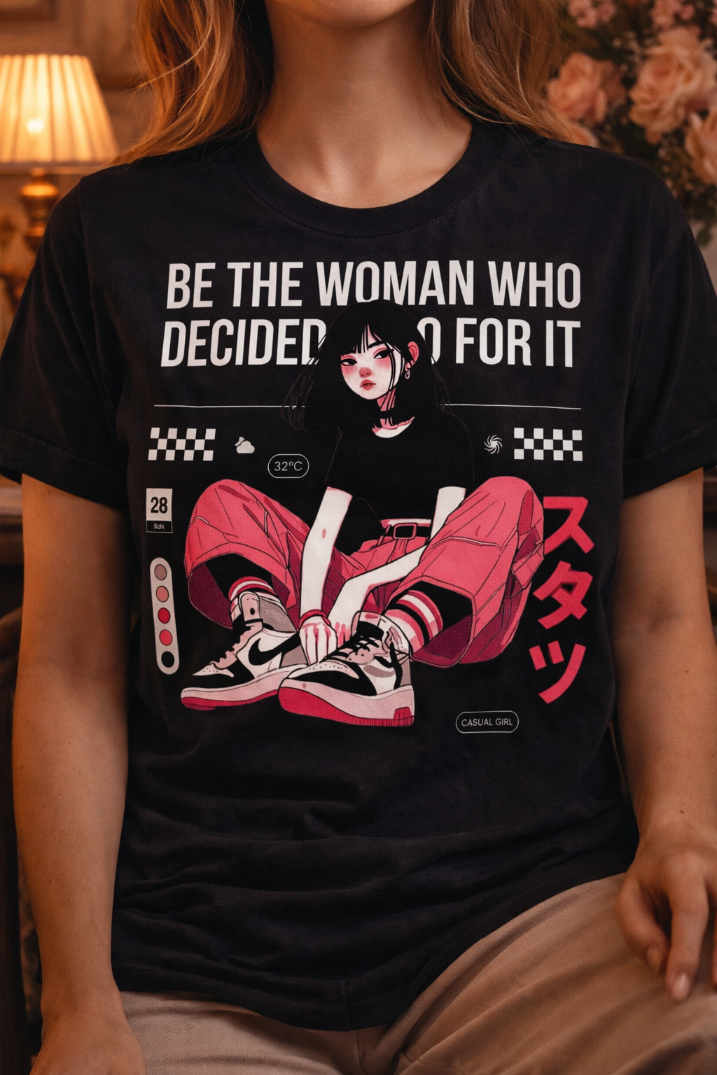 Go For It – Motivational Quote T-Shirt for Women