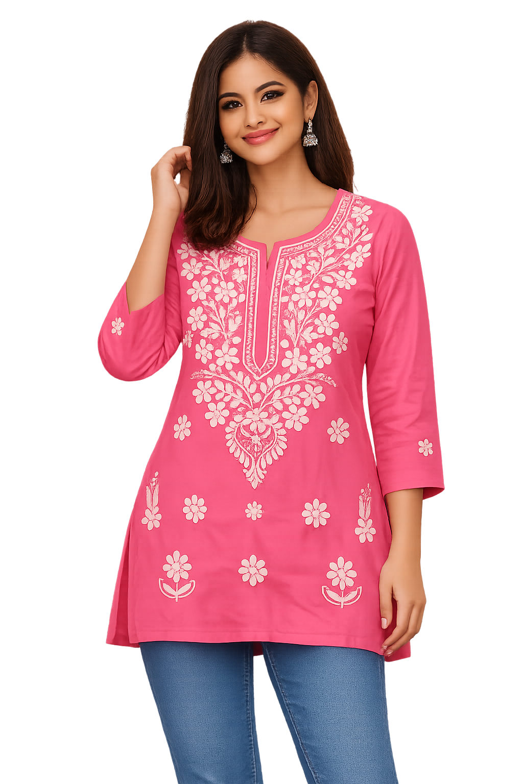 Elegant pyazi Lucknawi Chikan Kurta