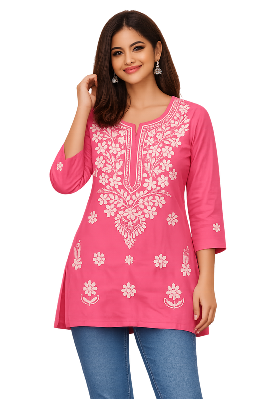 Elegant pyazi Lucknawi Chikan Kurta