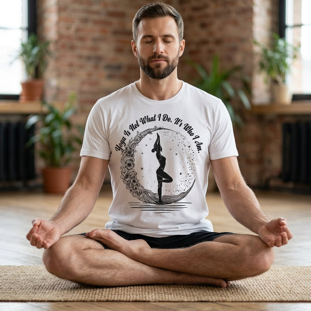 Yoga Is Not What I Do, It's Who I Am Printed T-Shirt