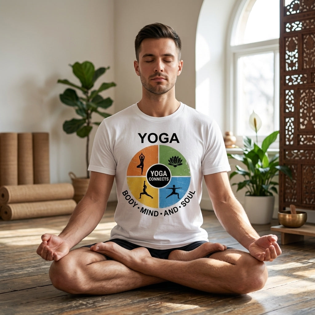 Body, Mind & Soul Printed Yoga T-Shirt