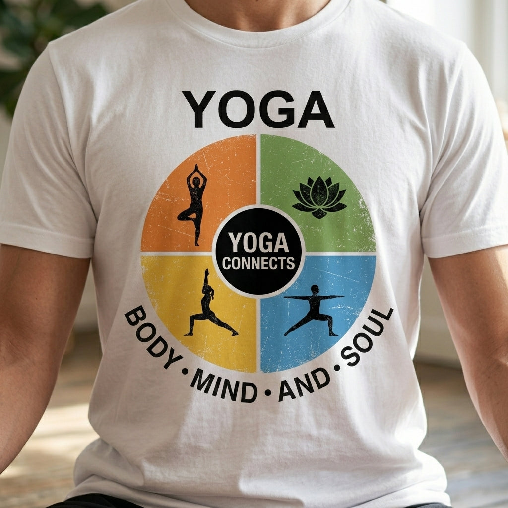 Body, Mind & Soul Printed Yoga T-Shirt